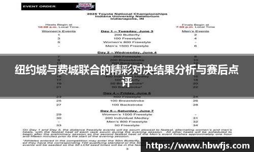纽约城与费城联合的精彩对决结果分析与赛后点评